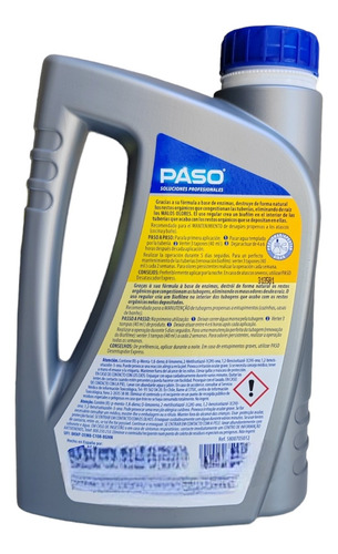 Pack X2 Paso Desatascador Cañeria Elimina Olores Biológico1l