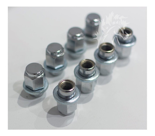 Imagen 3 de 7 de Kit 24 Tuercas A/plana Cromadas Para Toyota Hilux Cavallino