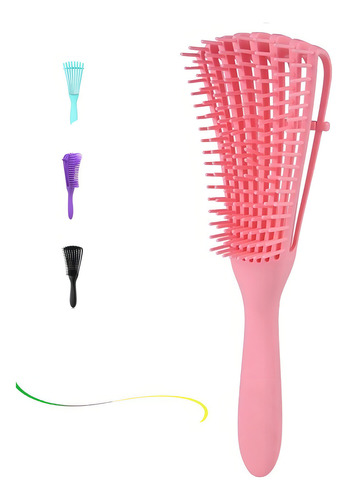 Cepillo Peine Cabello Pulpo Fitagem Rizos Rizado Desenreda
