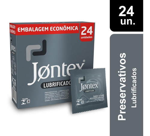 Preservativo Jontex Lubrificado Camisinha C/ 24 Unidade