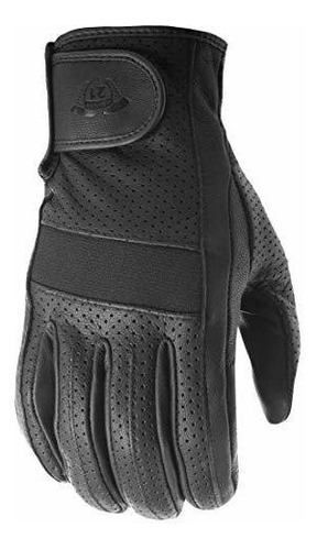 Guantes Motocicleta Perforados Hombres - Negros / 2xl.