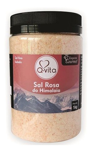 Sal Rosa Fino Q Vita Pote 1 Kg Premium Pote Unidade Q Vita