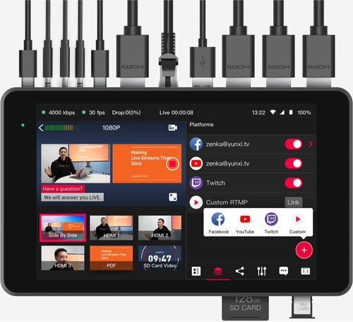 Switcher Yolobox Pro / All-inone Multi-cam Live Streaming