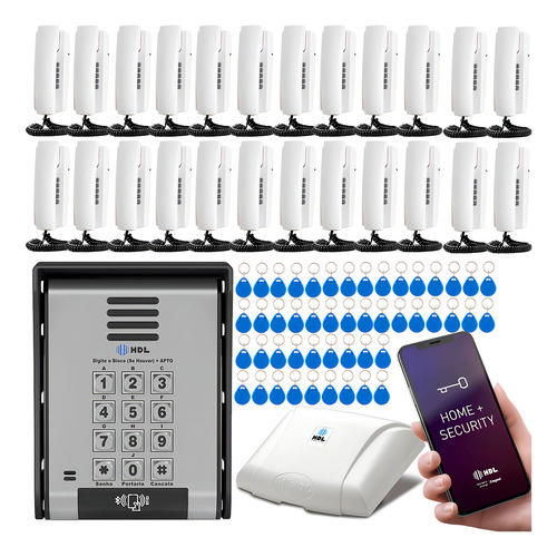 Sistema Interfone Condomínio 24 Apartamentos Casas Com Tag Cor Branco