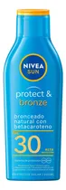 Comprar NIVEA SUN Protector Solar Protect & Bronze FPS30 200ml Bronceador y Bloqueador Corporal, resistente al agua y al sudor