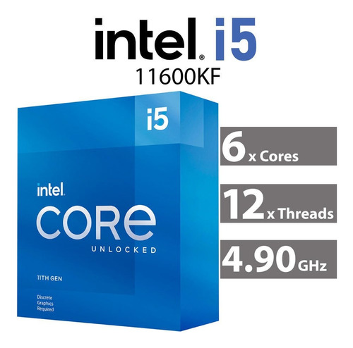 Procesador Intel Core I5-11600kf 3.90ghz 12mb Lga1200 S/graf