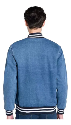 Bomber jacket mezclilla hombre deals