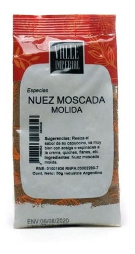 Nuez Moscada Molida 50 Grs.- Valle Imperial.