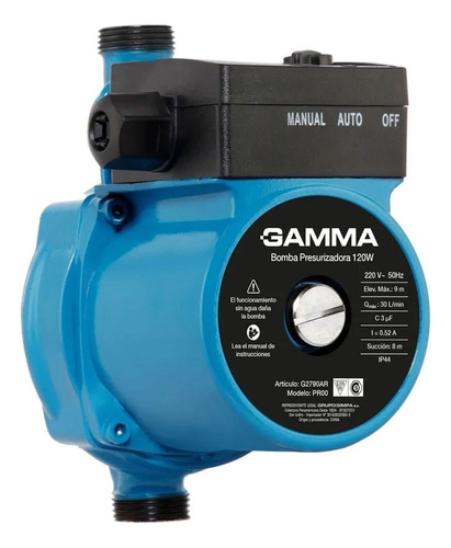 Bomba Presurizadora Gamma Automática 120w Elevadora Presión