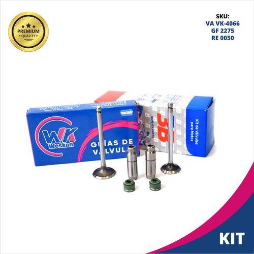 Valvula 3b Honda Biz 125 + Guias Fundición Weskan + Retenes