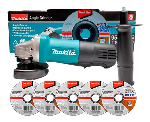 Miniesmeriladora Makita 9557hpg + Discos 