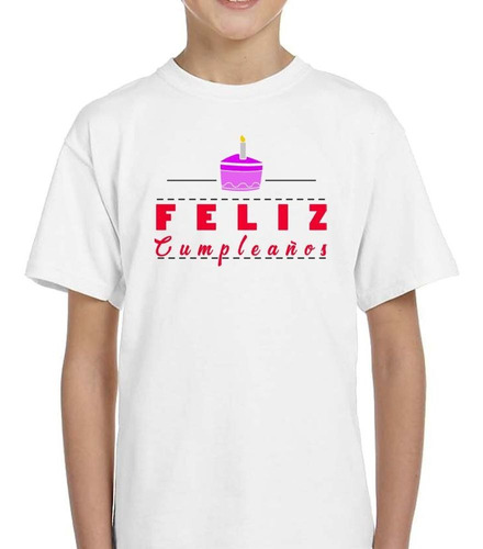 Remera De Niño Frase Feliz Cumpleaños Celebracion