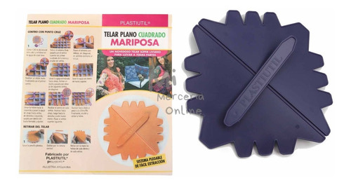 Telar Plastico Cuadrado Mariposa De 18 Cm Plastiutil