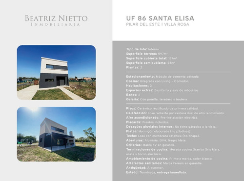 Imagen 32 de 32 de Emprendimiento Casas A Estrenar En Venta | Barrio Privado Santa Elisa En Pilar Zona Norte | Pilar Del Este | Financiación