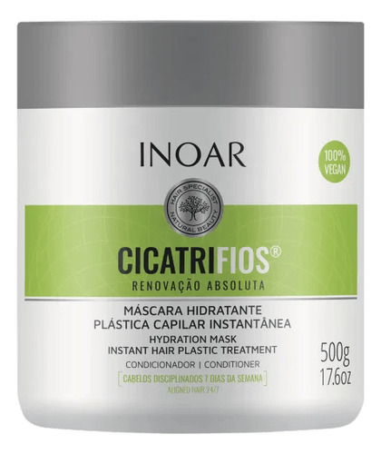 Kit 02x Shampoo Cicatrifios 1l + Máscara 500g - Inoar