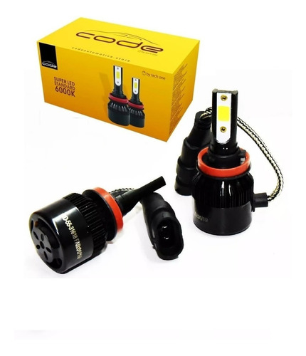 Kit Super Led Code H11 6000k 7800 Lumens Techone