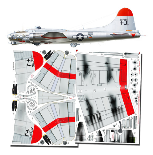 B-17 Carolina Moon Papercraft Escala 1.33