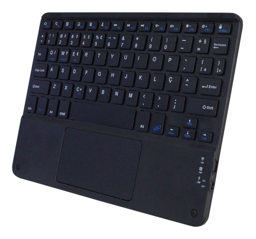 Teclado Blueooth Abnt2 Touchpad Pt-br Ç Para iPad 7 8 9 10