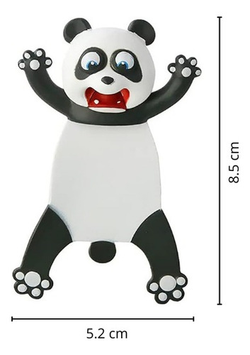 Separadores Para Libros En 3d Animales Cute. Color Negro Panda
