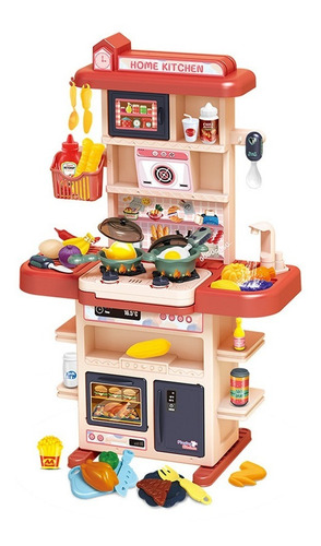 Imagen 6 de 9 de Juguetes Cocina Niños 43pzs 74cm Luz Sonido Agua Vapor Spray