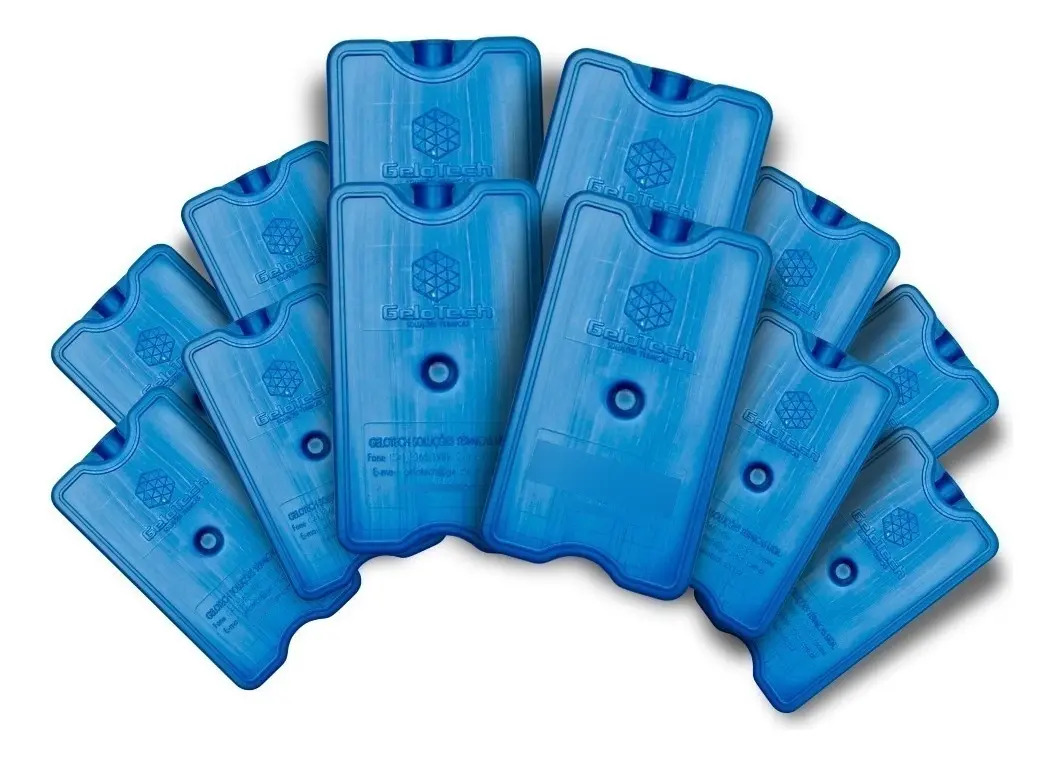 6 Placa Gelo Reutilizável 500ml Bolsa Térmica Caixa Isopor