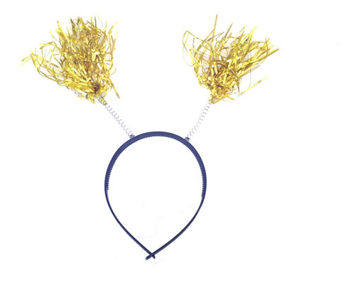 Imagem 5 de 5 de Tiara Com Cabelo Metalizado Tiara Ráfia - 12 Un Vermelho