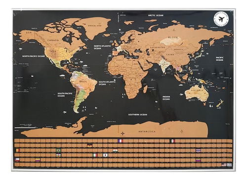 Banderas modelo Scraping Map, 80 x 60 cm