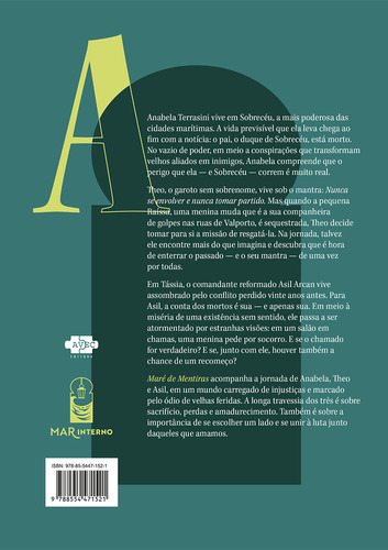 Maré de Mentiras, de Pellanda Campos. Editora AVEC, capa mole em português