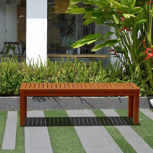 Comedor Extensible Para Exterior Malibu Madera De Eucalipto Estructura Marrón