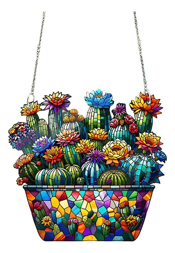 Vidrio Para Colgar En Ventana Con Forma De Cactus Suculento