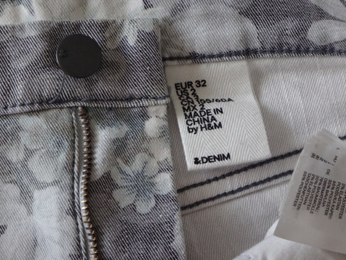 Short Dama De H&m Floreado Tipo Jeans Talle Us 2