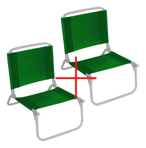 Imagen 1 de 6 de Reposera Silla Playera Aluminio Plegable Playa Camping X2