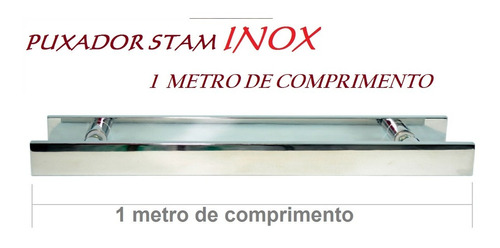 Puxador De 1 Metro Em Inox Stan + Fechadura Auxilar Stam