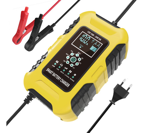 12v-24v 10a Pantalla Lcd Digital Cargador De Coche Cargador