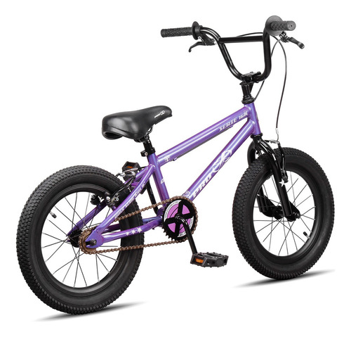 Bicicleta Bmx Aro 16 Infantil Pro-x Série 16k Freio V-brake Cor Roxo Tamanho Do Quadro Único