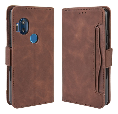 Funda Tipo Cartera Marrón Para Motorola One Hyper