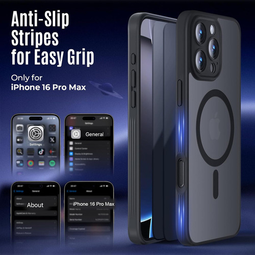·/·/funda Diseñada Para iPhone 16 Pro Max, Compatible Con Magsafe, Protectores De Pantalla De Privacidad X2, [protección