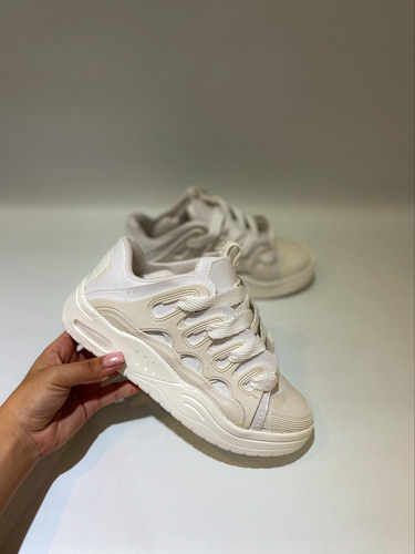 Zapatillas Moda Urbana Cordones Anchos De Mujer (gv/stre)