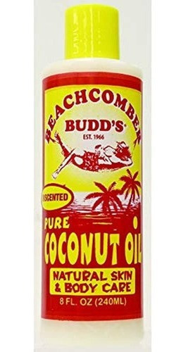 Beachcomber Hawaiano Budd Aceite De Coco Puro Sin Perfume 8 