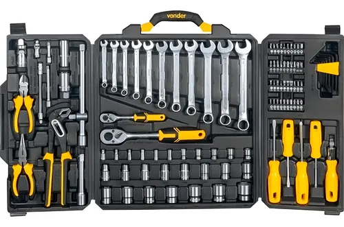 Kit De Ferramentas Combinadas Vonder 3599110105 Do 110 Peças - Pr...