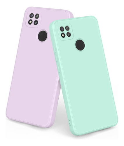 Funda Silicona Case Para Redmi 9c Felpa Interior Lavanda Lisa