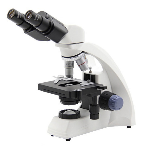 Microscopio Binocular Planacromática Biológico 1000xled Cor Branco 110V/220V