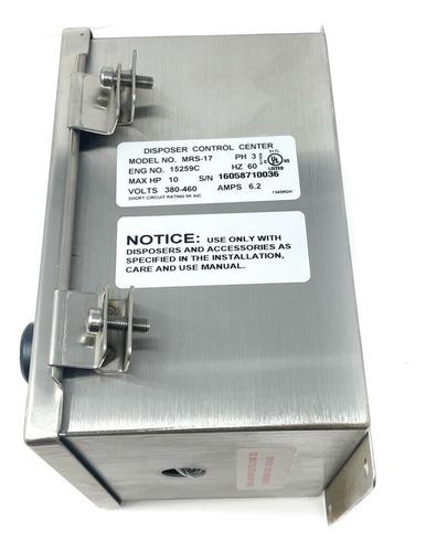 Emerson Insinkerator Mrs-17 Foodservice Disposer Control Eeh