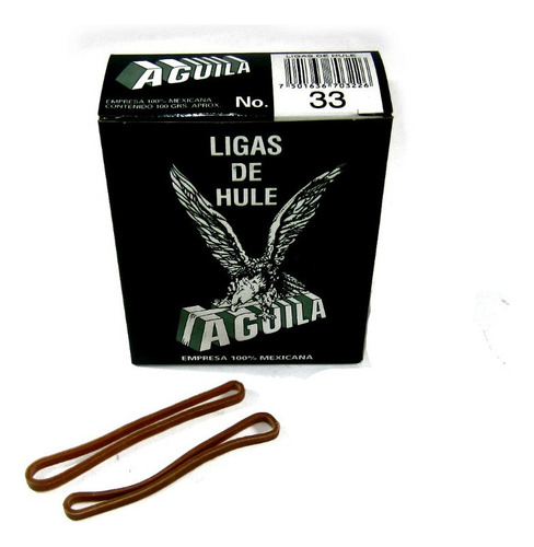 Liga De Hule Natural N°33 Caja Con 100 Gramos