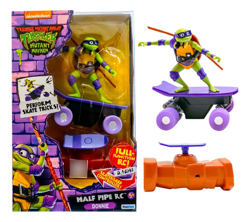 Tortugas Ninja Half Pipe Donne Skater R/ C Orig. Replay