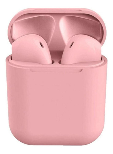 Imagen 1 de 2 de Auriculares in-ear inalámbricos i12 TWS rosa