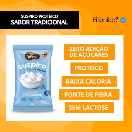 Suspiro Proteico La Ganexa Biscoito Zero Acúcar Sabores