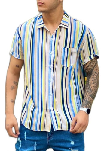 Camisa Hombre Manga Corta Slin Fit