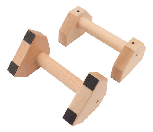 Asas De Madera Para Flexiones, 2 Unidades, Barra Antidesliza