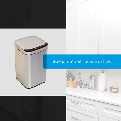 Cesto De Residuos Mio Automatico Acero Inoxidable 13l Full